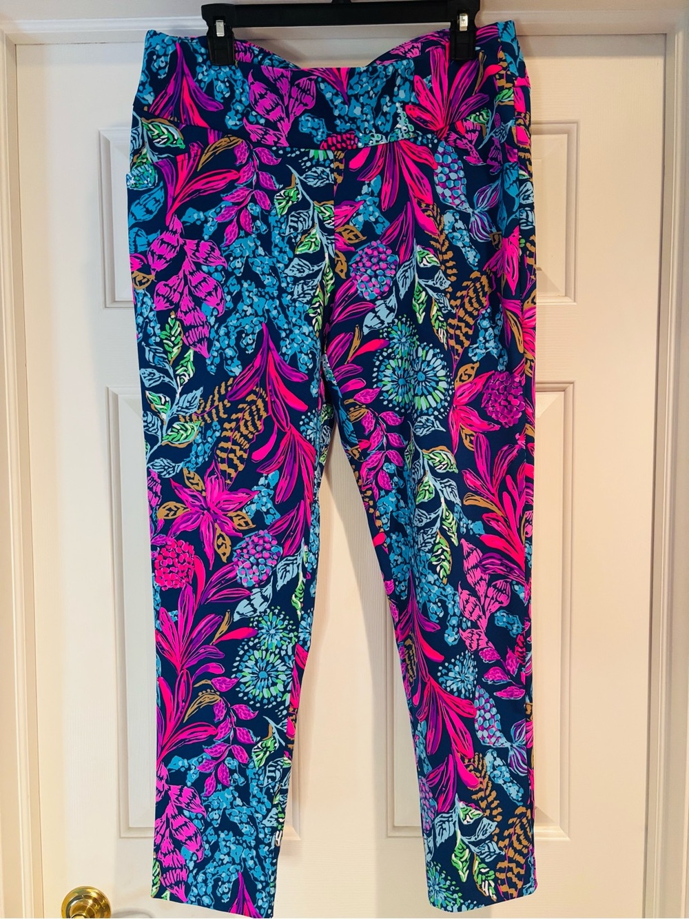 Lilly Pulitzer Calypso Navy Multi Floral Luxletic Pant